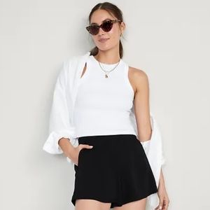 Old Navy Black High-Waisted Playa Soft-Spun Shorts Size Large, NWT!